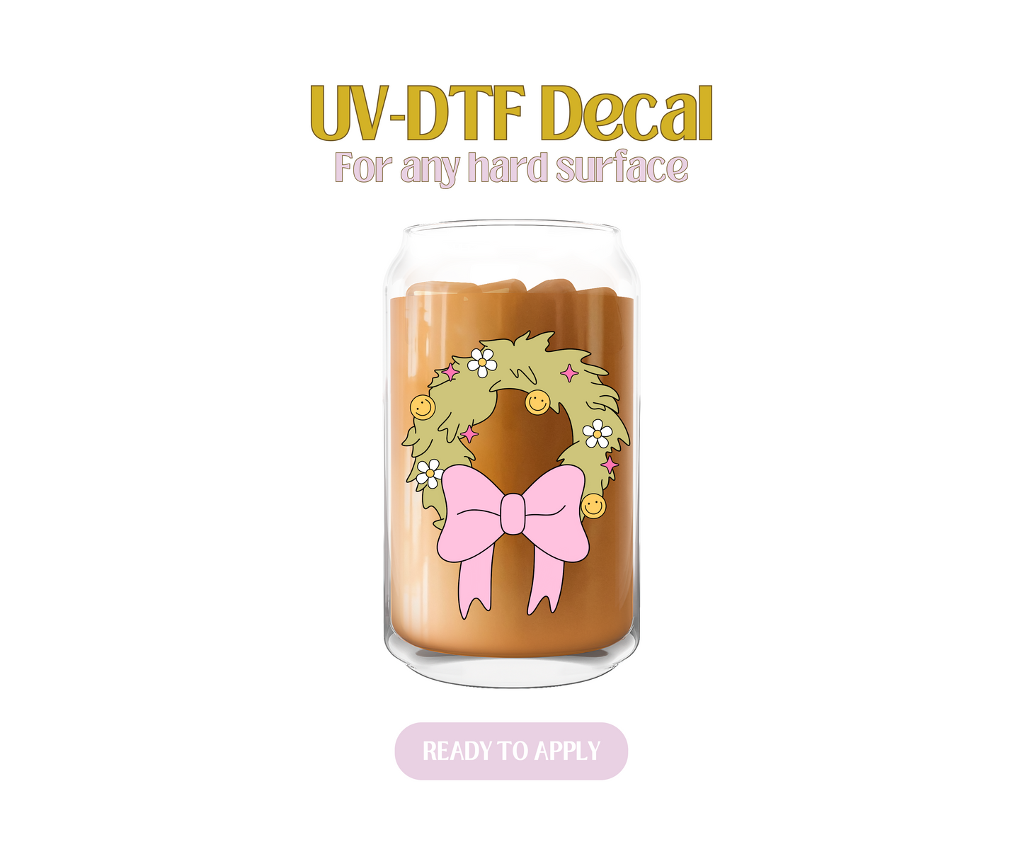 Groovy Wreath UV-DTF Decal