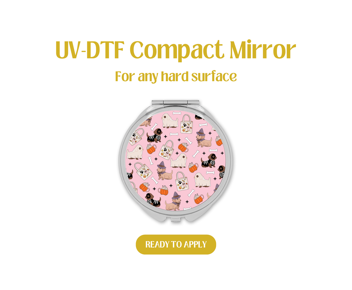 Halloween Pups UV-DTF Compact Mirror