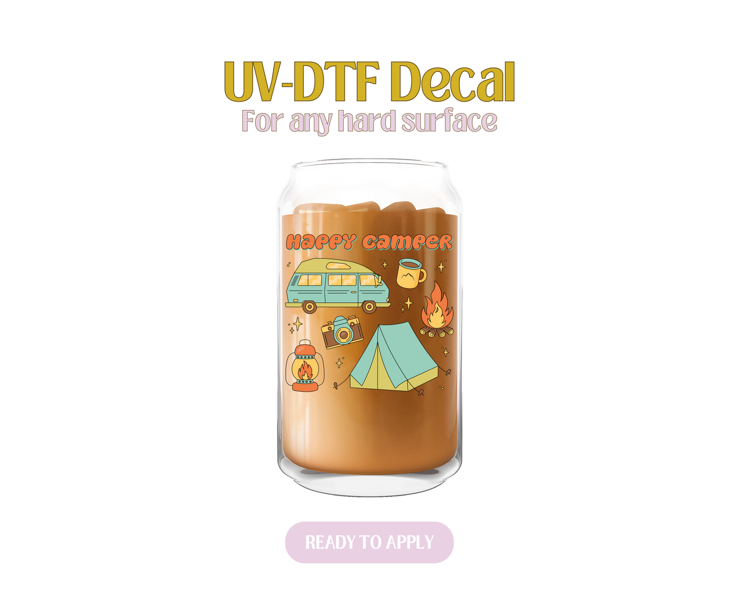 Happy Camper UV-DTF Decal