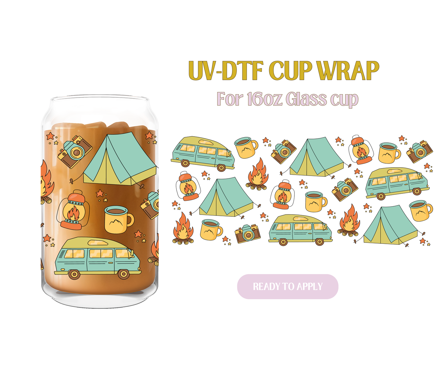 Happy Camper UV-DTF Wrap