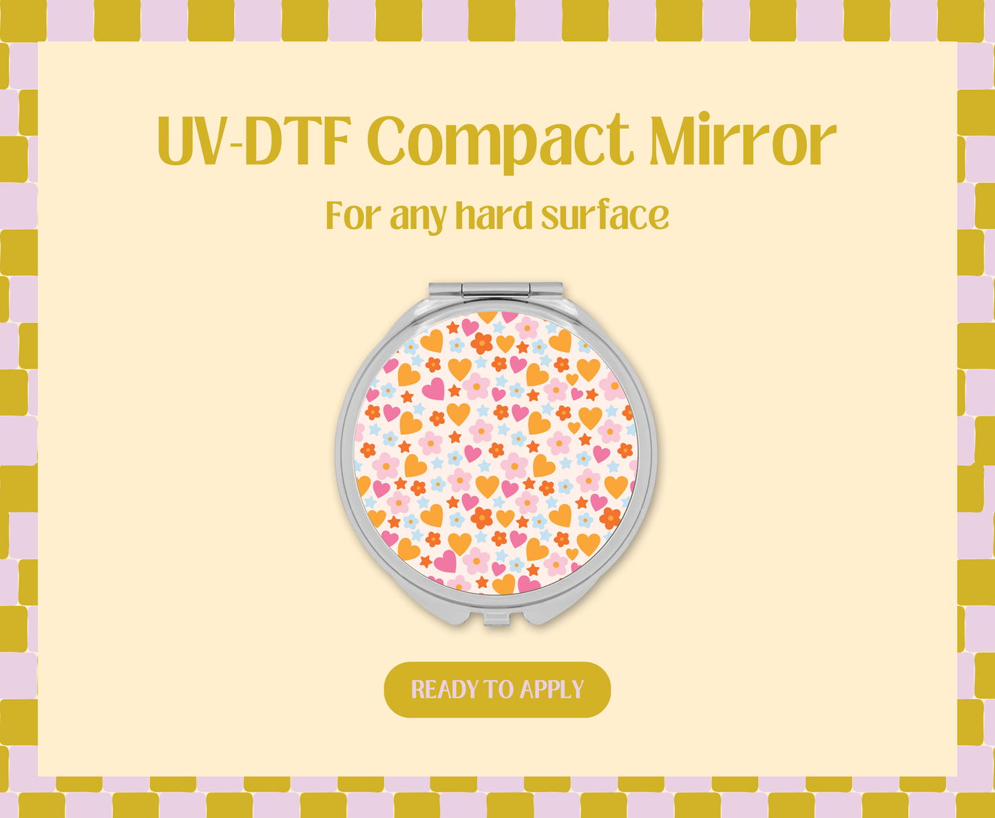 Happy Confetti UV-DTF Compact Mirror