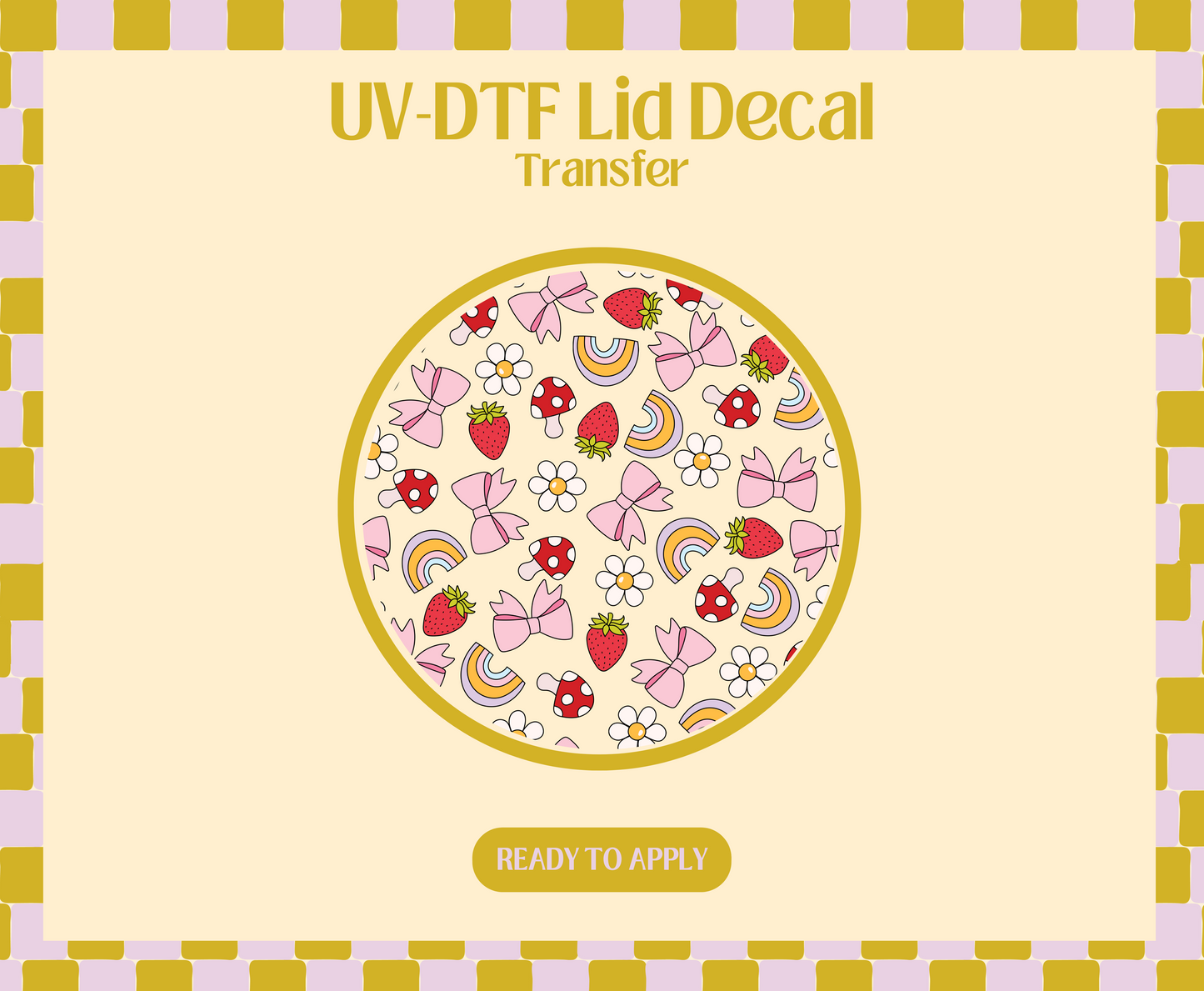 Happy Doodle UV-DTF Lid Decal