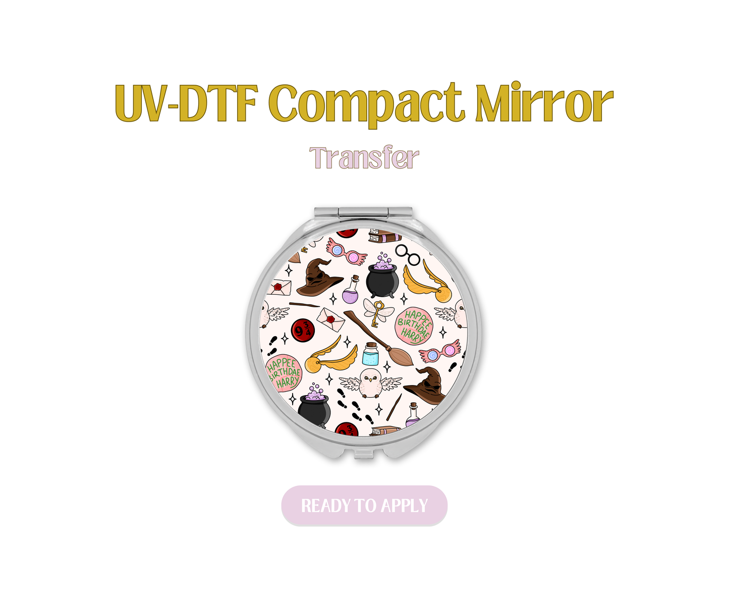 Hogwarts Magic UV-DTF Compact Mirror