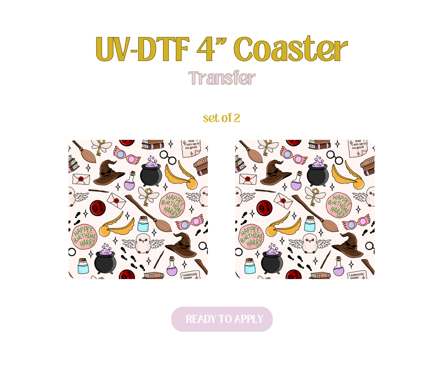 Hogwarts Magic UV-DTF 4" Coaster