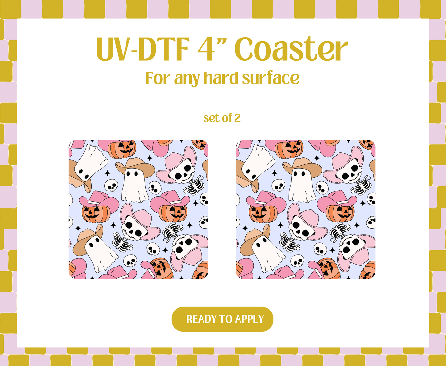 Howdy Boos UV-DTF 4" Coaster