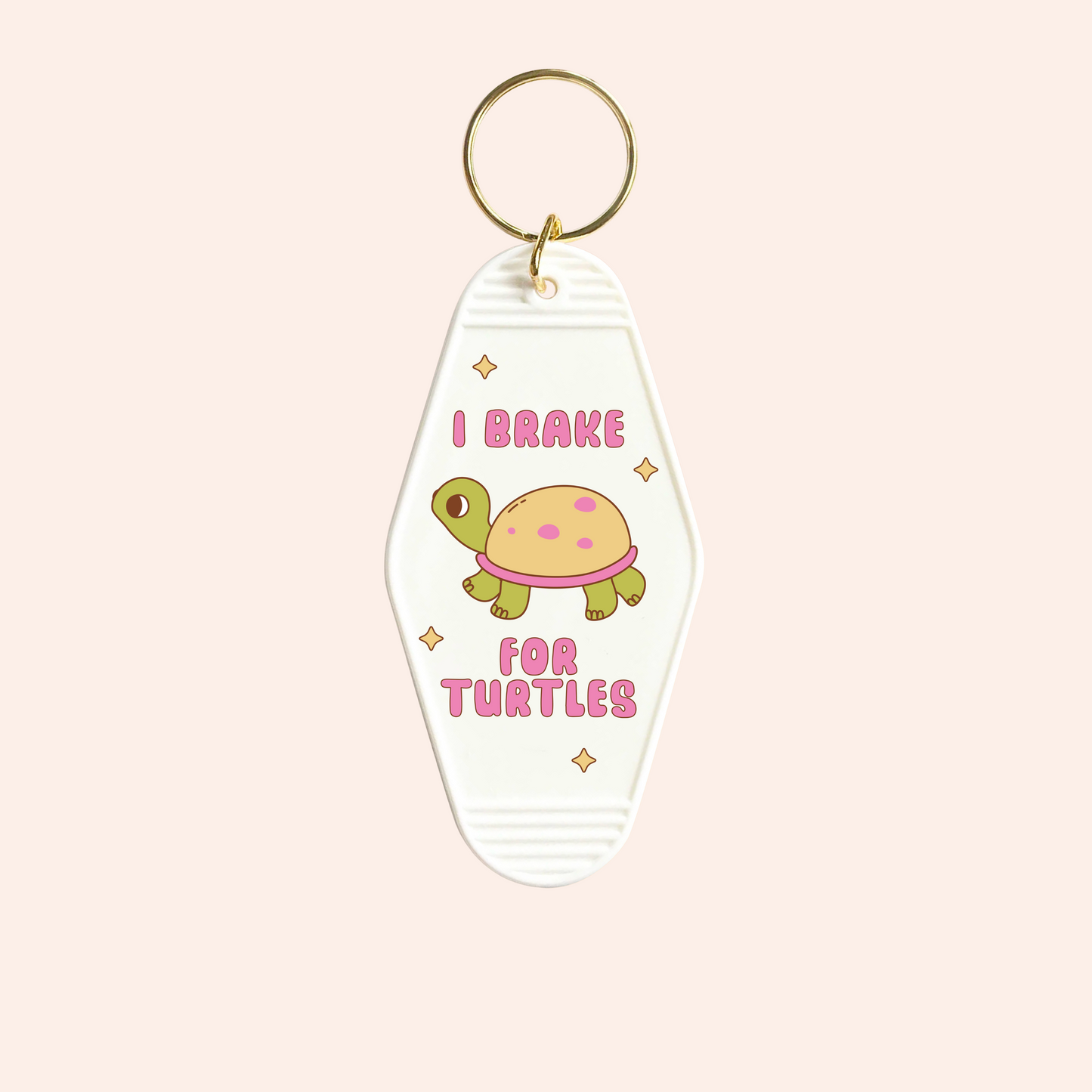 I Brake For Turtles UV-DTF Keychain