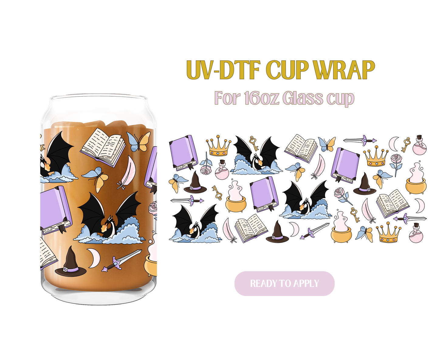 It's Fantasy Book Club Things UV-DTF Wrap