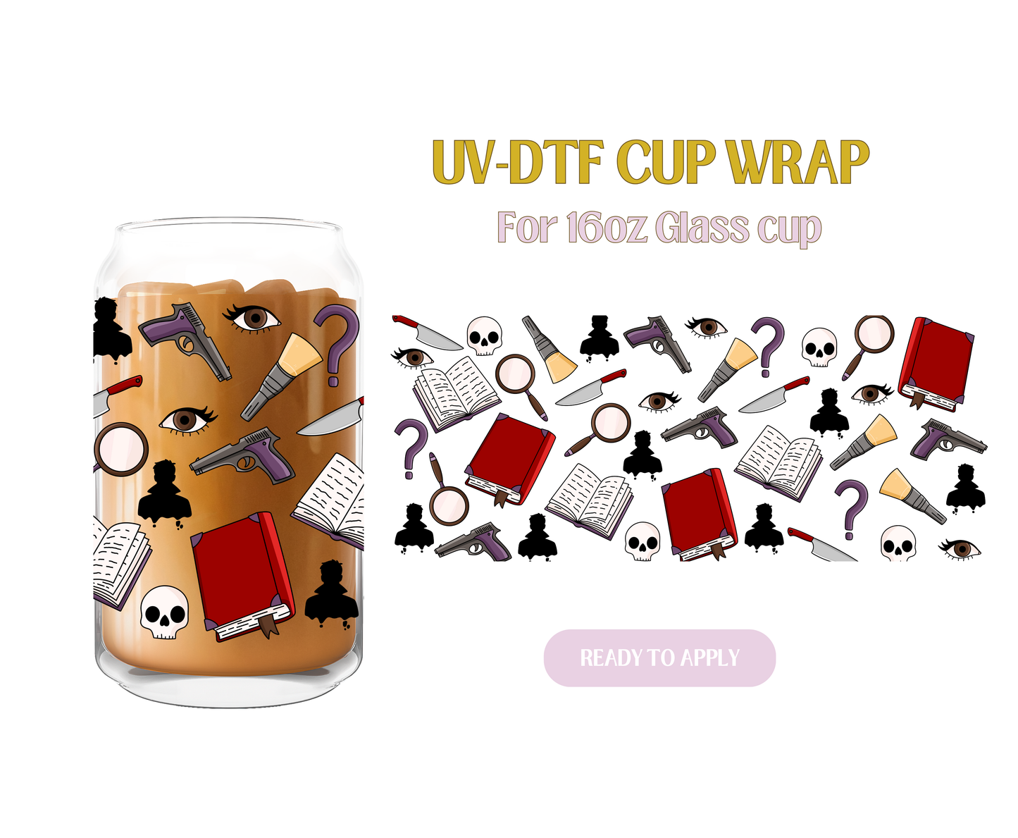 It's Mystery Book Club Things UV-DTF Wrap