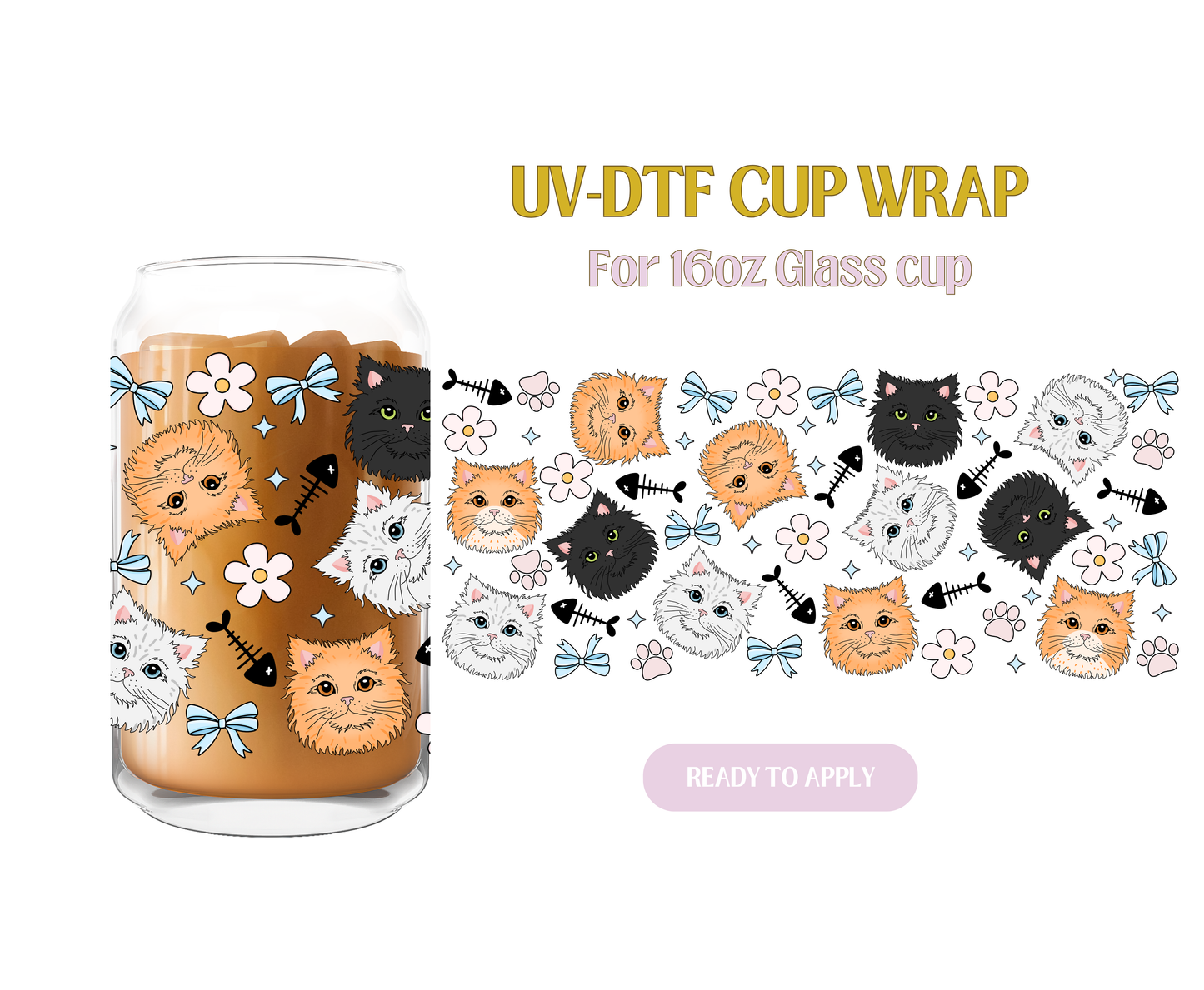 Kitty Floof UV-DTF Wrap