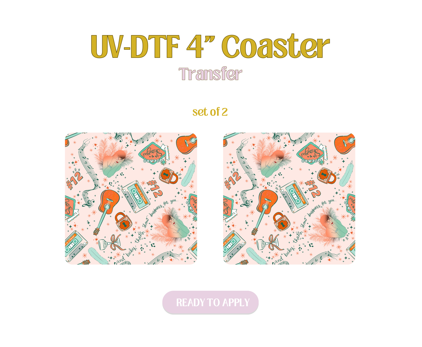 Life of a Showgirl UV-DTF 4" Coaster