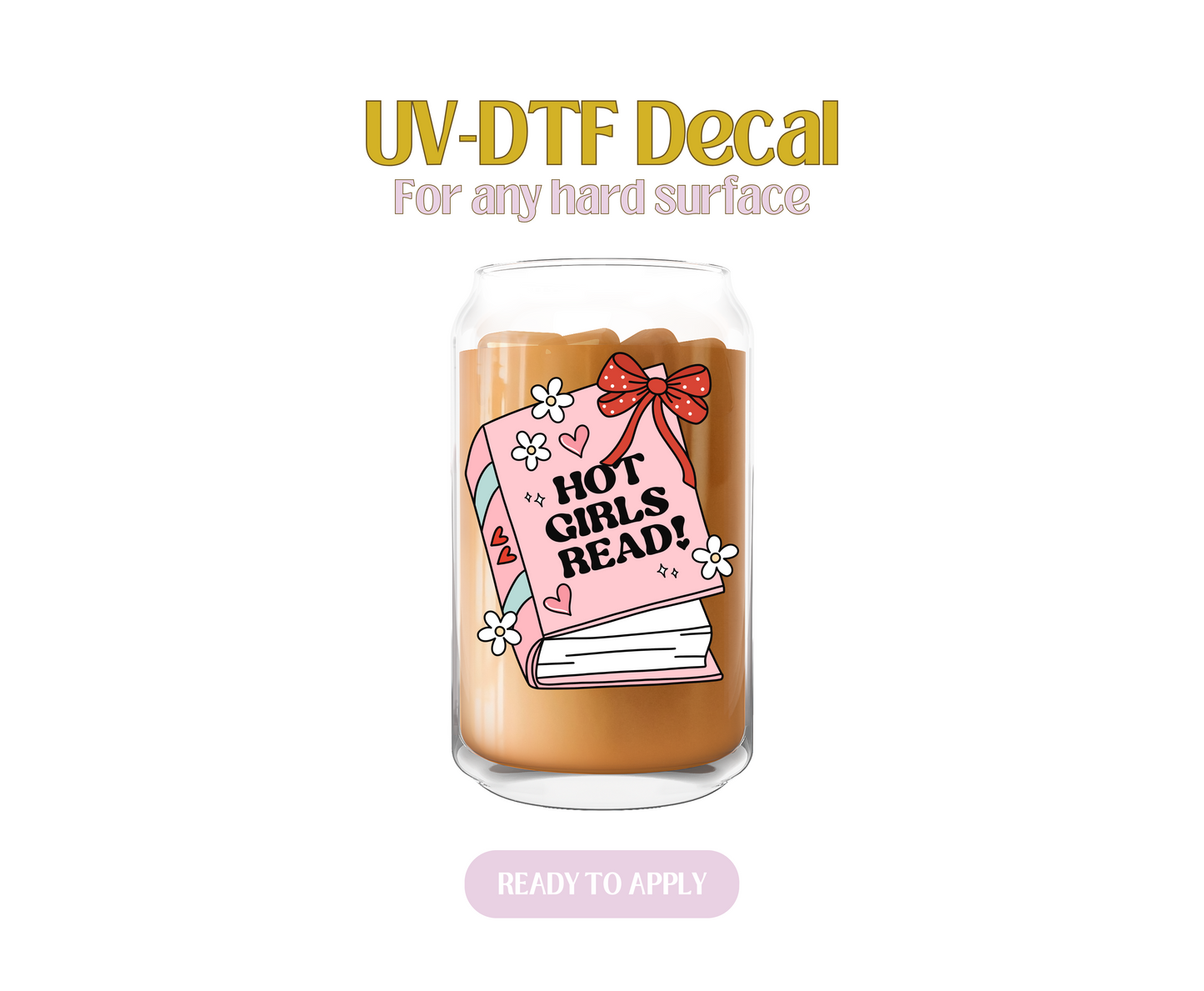 Light Read Got Girls Read Book UV-DTF Decal