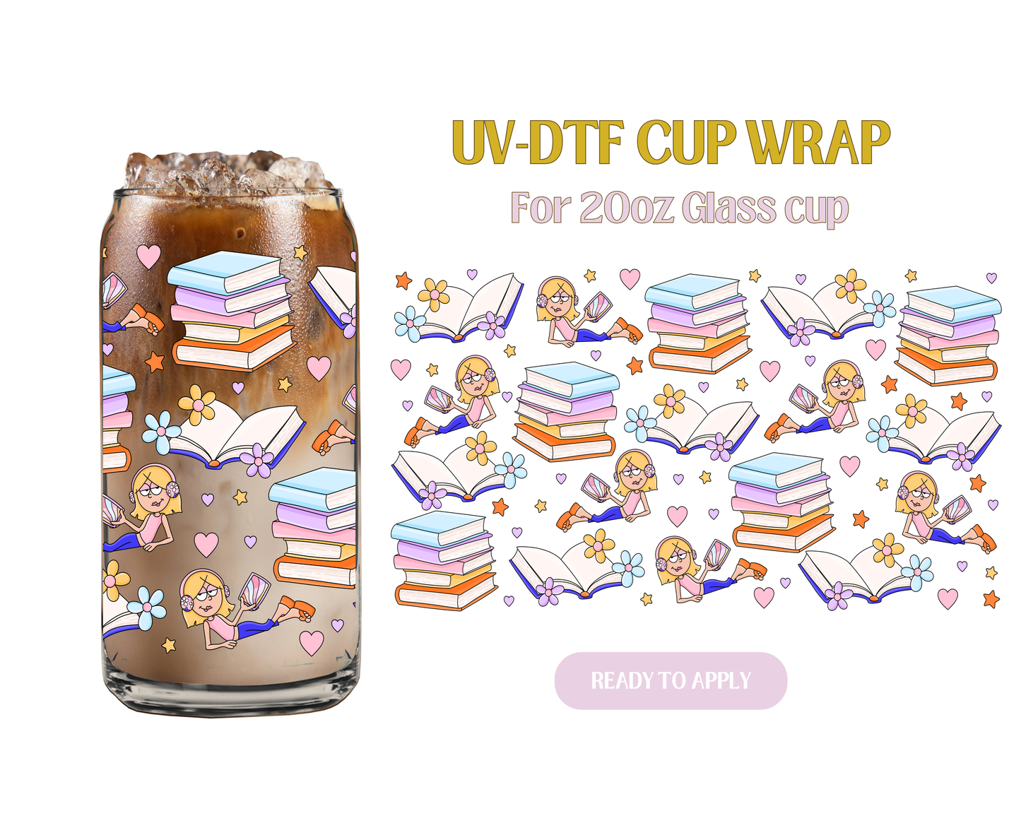 Lizzie Bookish 20oz UV-DTF Wrap