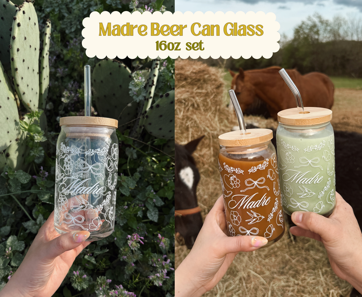 Madre Beer Can Cup Set