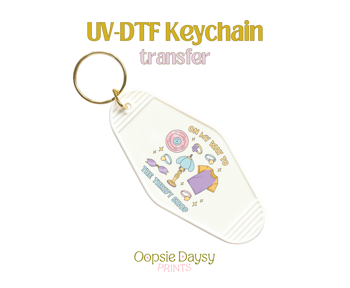 Omw Thrift Shop UV-DTF Keychain