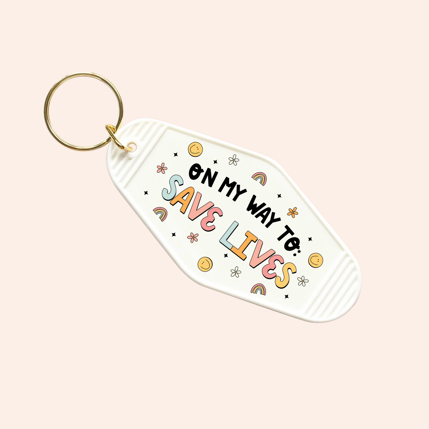 Omw To Save Lives UV-DTF Keychain