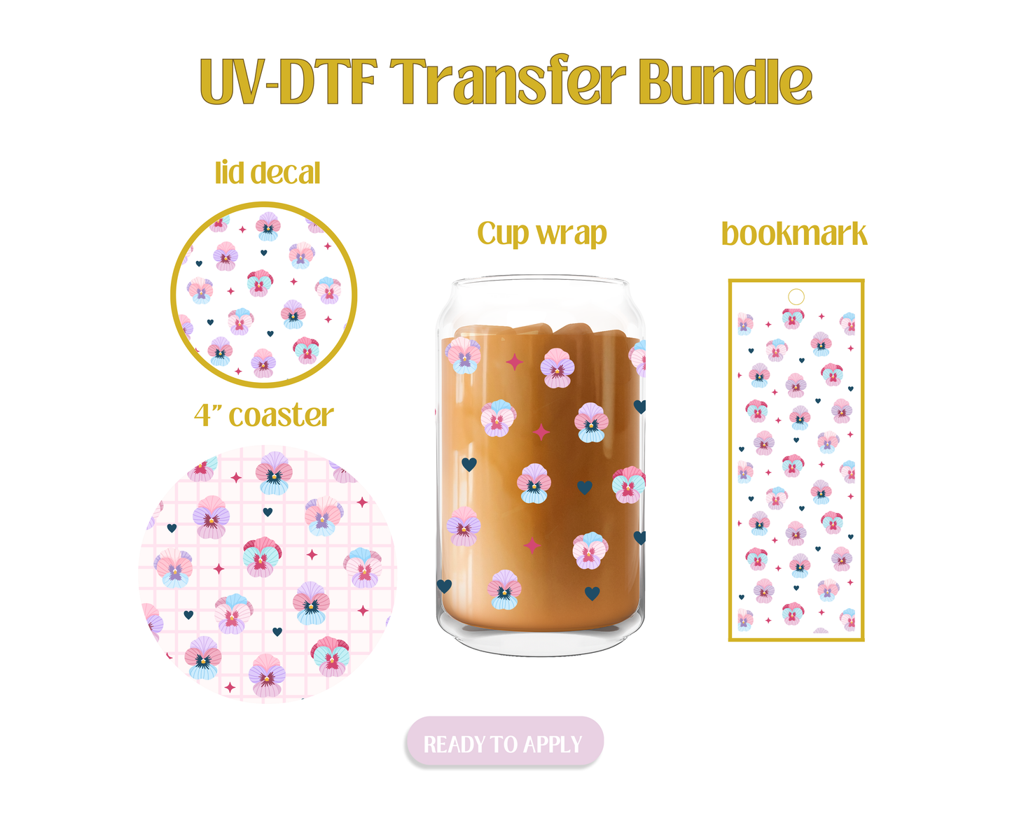 Pansy UV-DTF Transfer Bundle