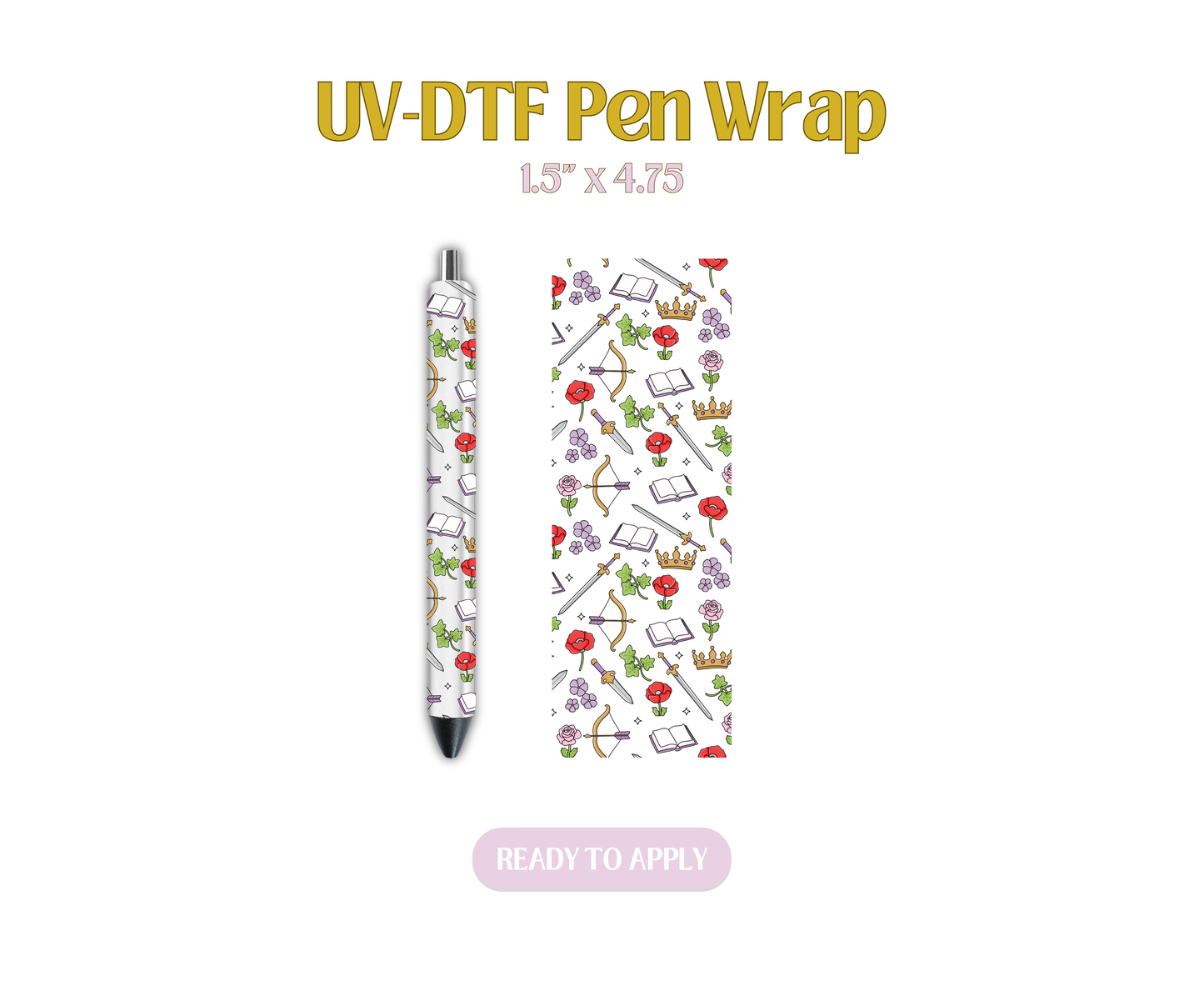 Powerless Bookish UV-DTF Pen Wraps