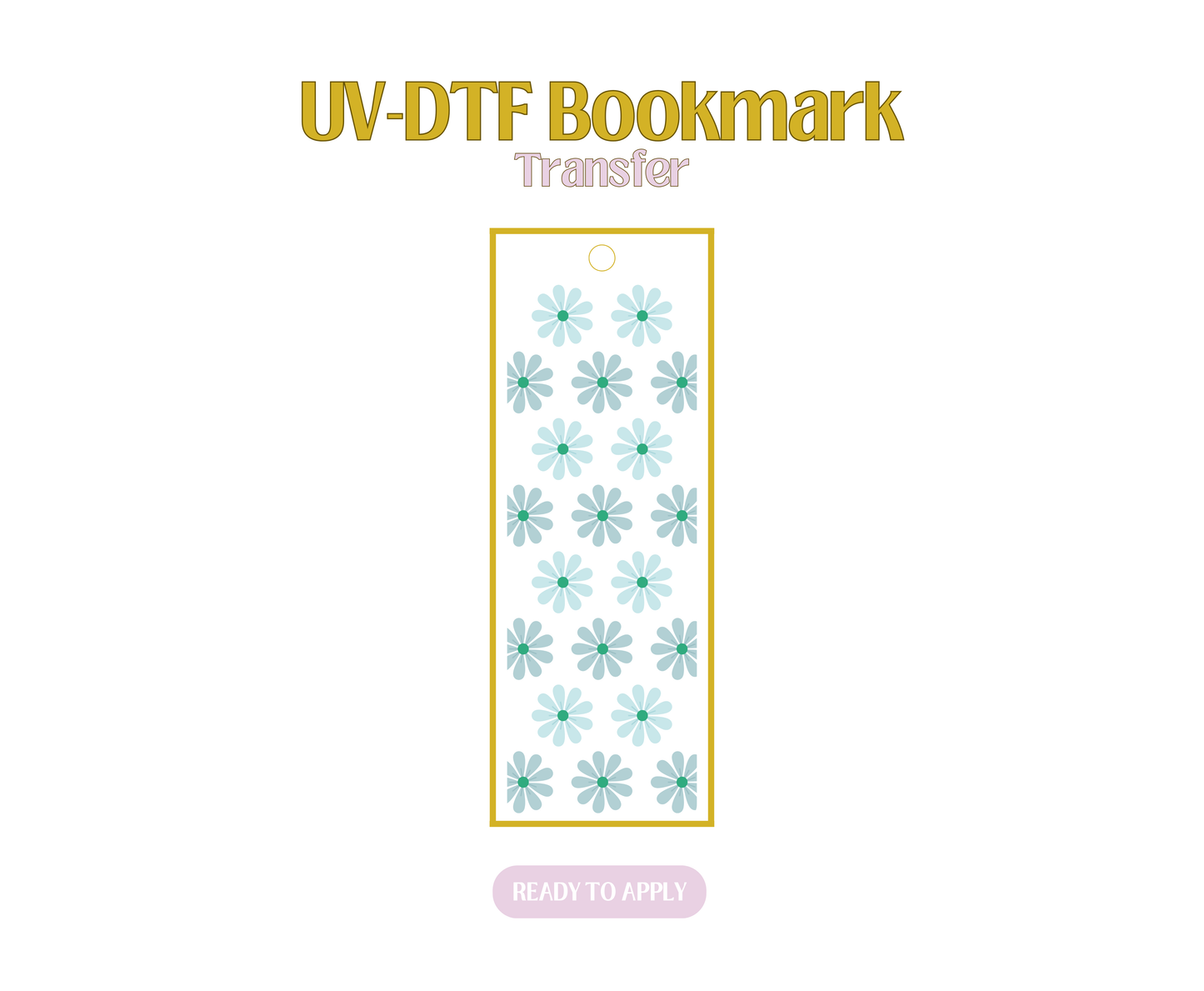 Sky Daisies UV-DTF Bookmark