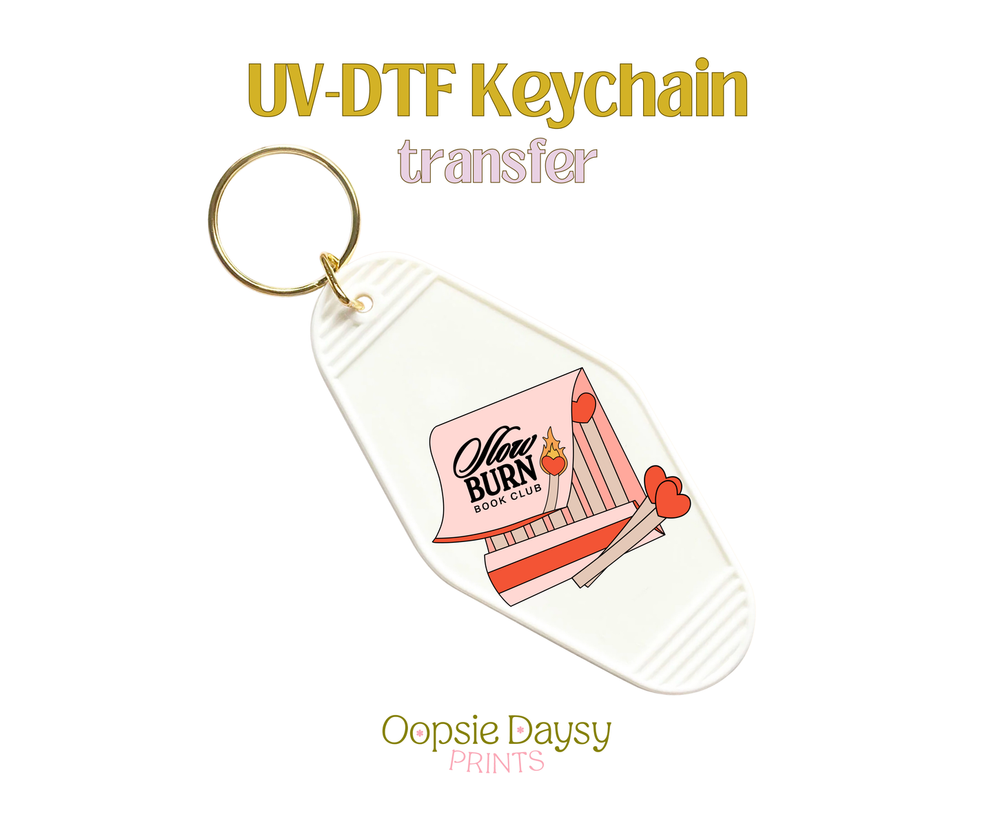 Slow Burn Book Club UV-DTF Keychain