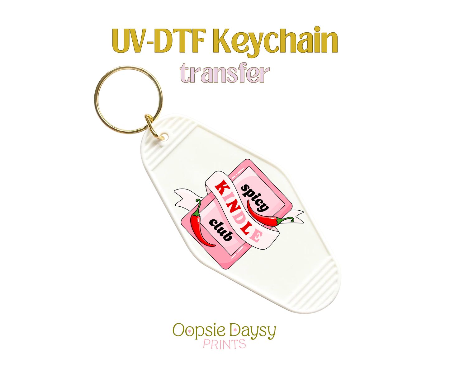 Spicy Kindle Club UV-DTF Keychain