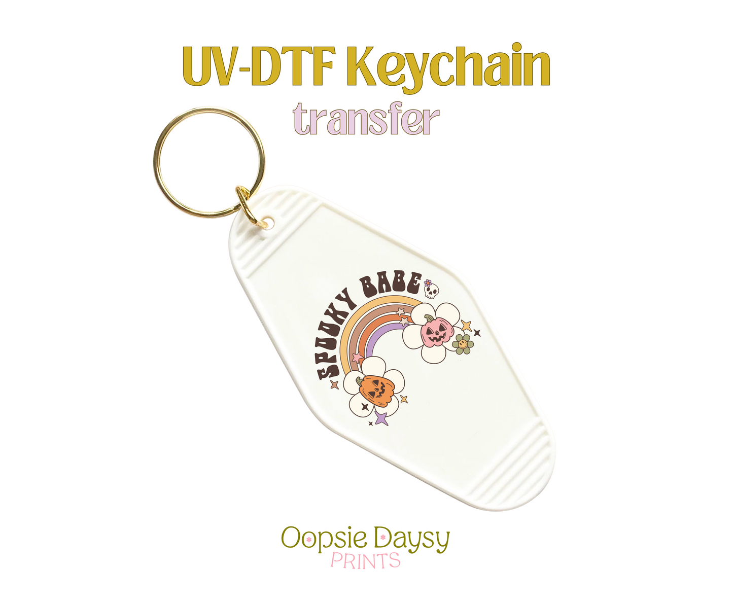 Spooky Babe UV-DTF Keychain