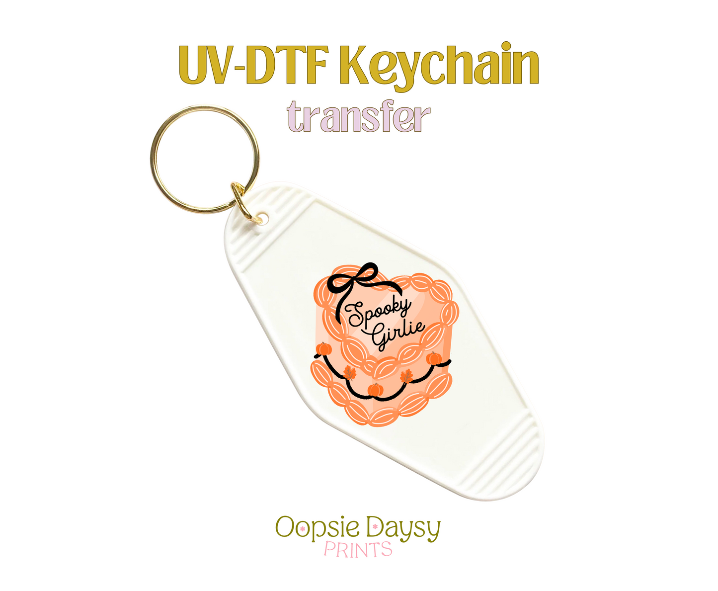 Spooky Girlie UV-DTF Keychain