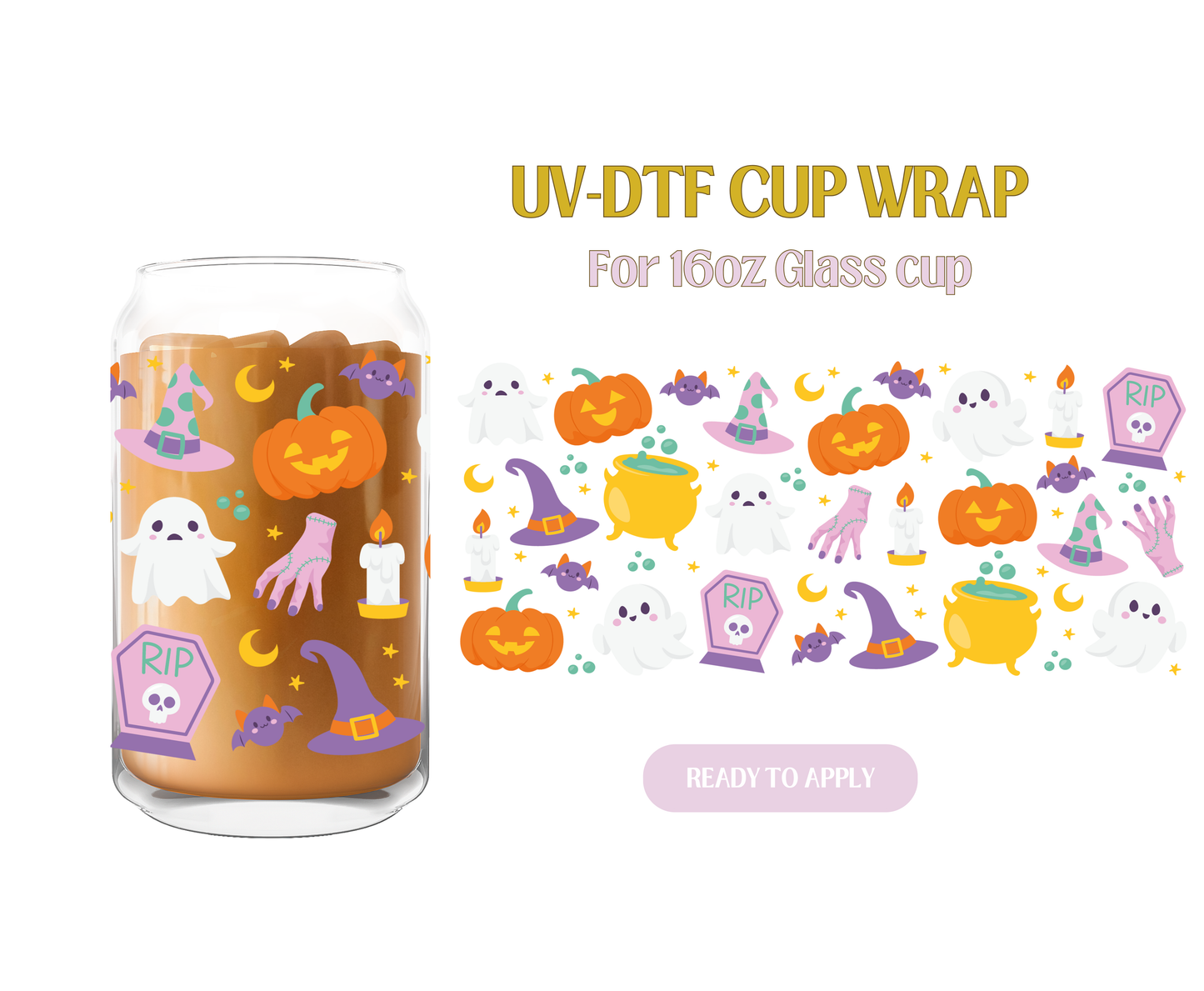 Spooky Halloween Things UV-DTF Wrap