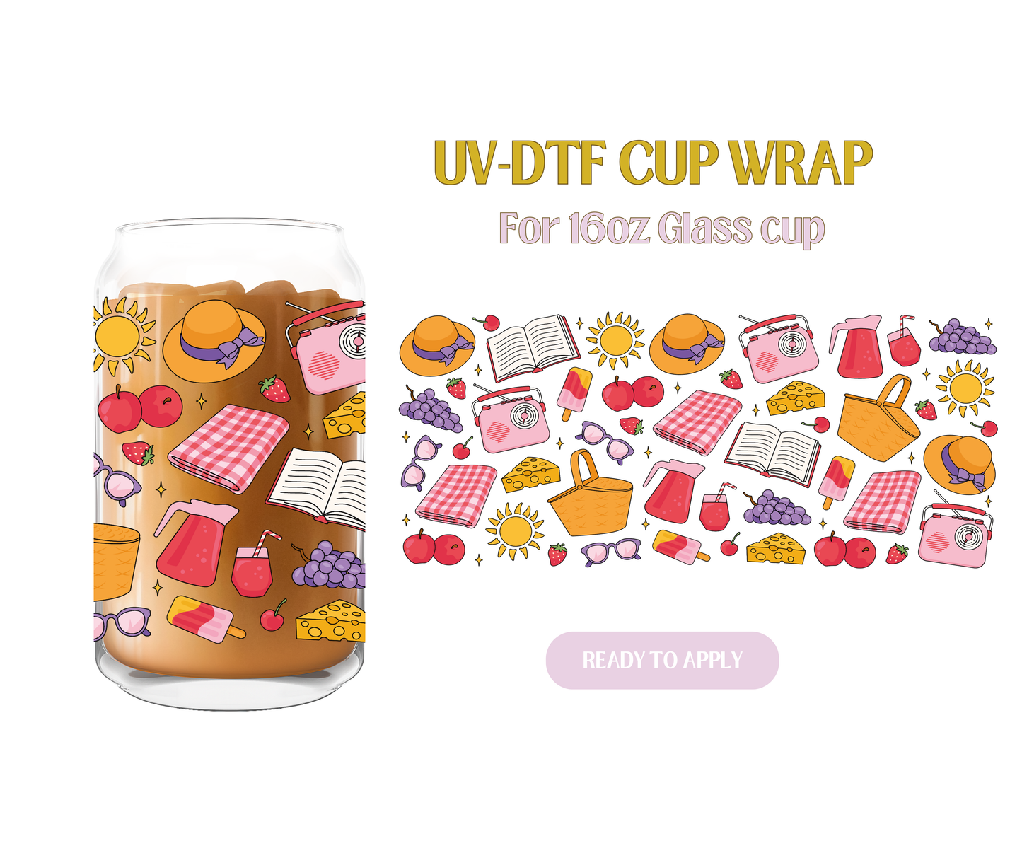 Summer Picnic Essentials UV-DTF Wrap