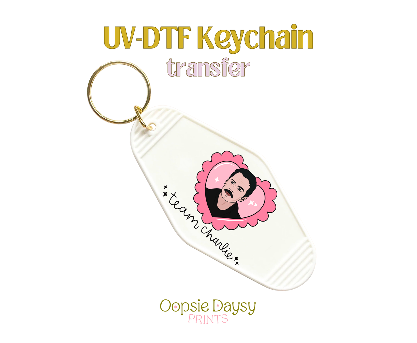 Team Charlie Heart UV-DTF Keychain