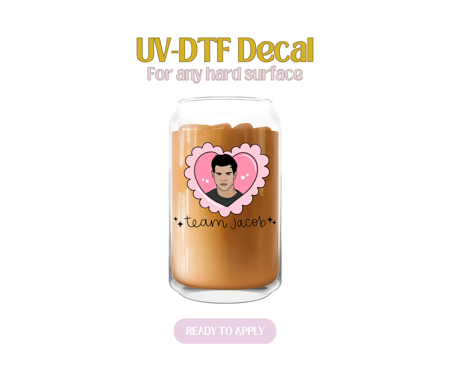 Team Jacob Heart UV-DTF Decal