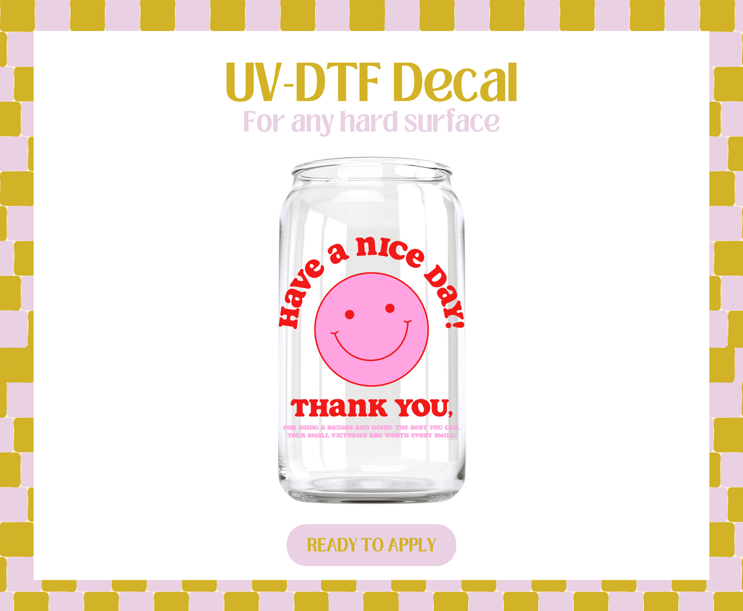 Thank you UV-DTF Decal