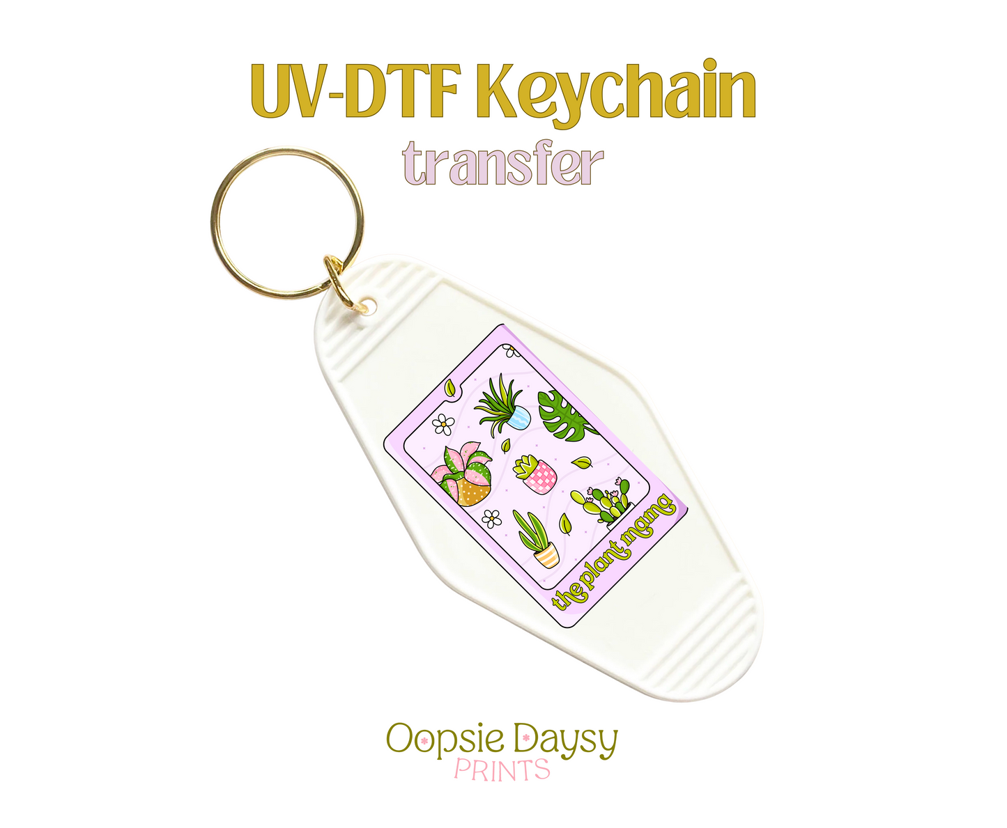 The Plant Mama Tarot UV-DTF Keychain