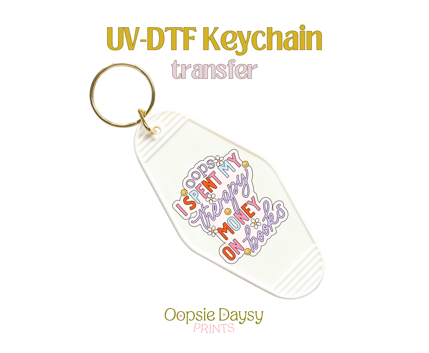 Therapy Money UV-DTF Keychain