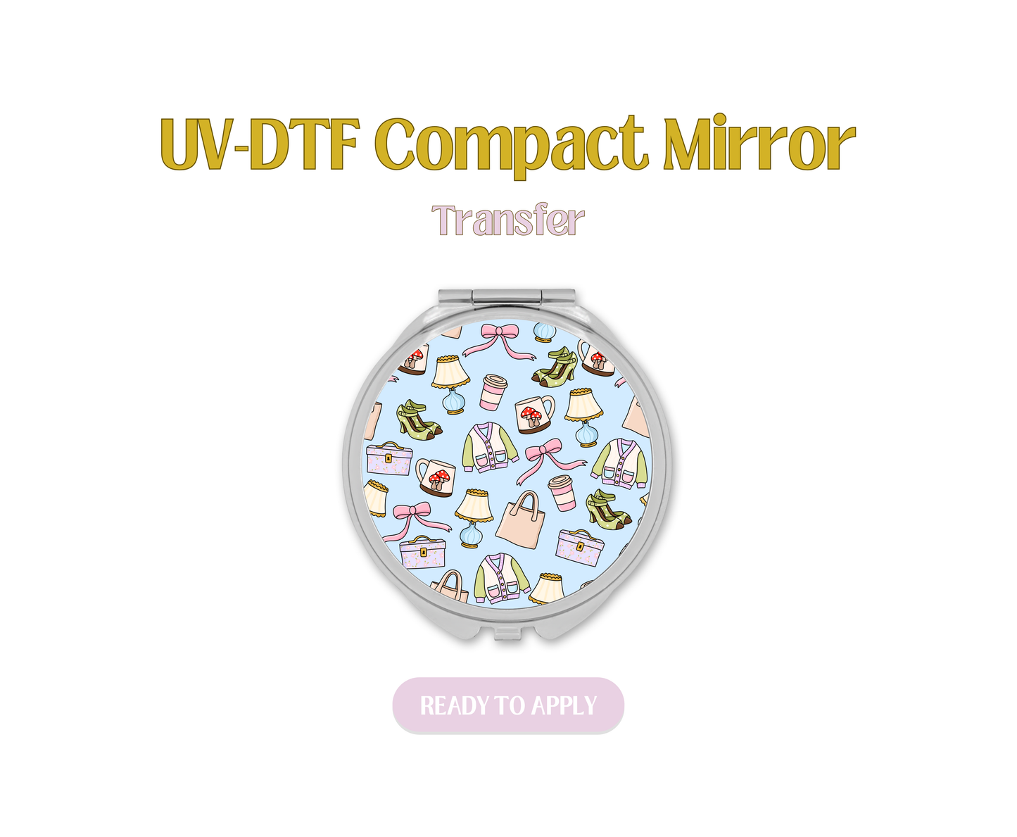 Thrifted UV-DTF Compact Mirror