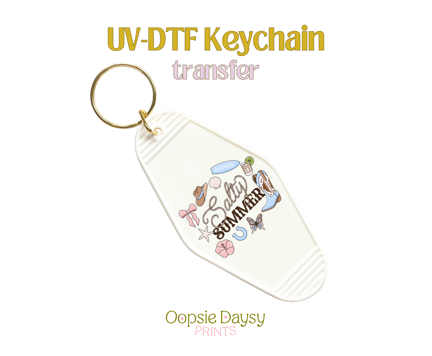 Western Salty Summer UV-DTF Keychain
