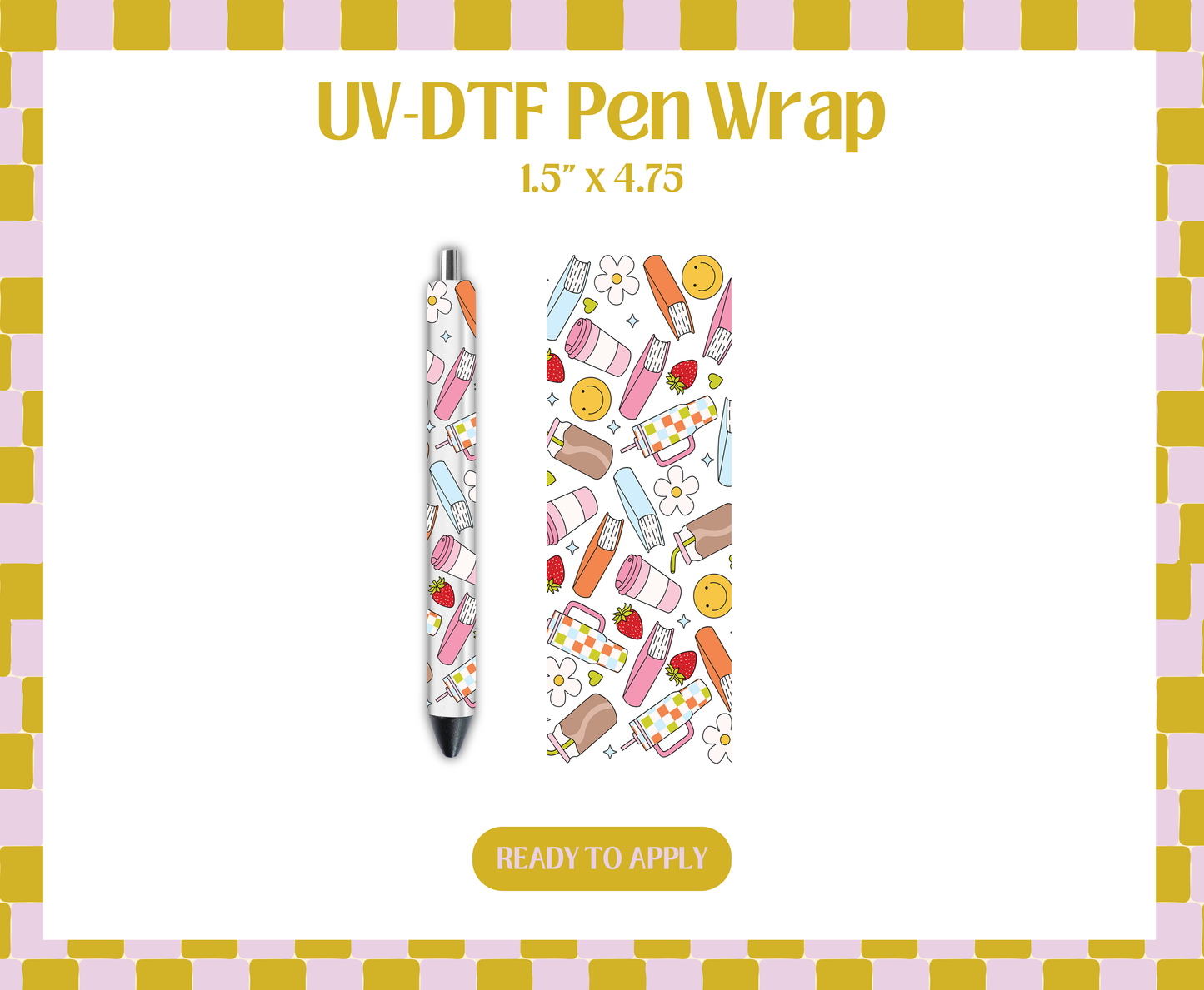 Books and drinks UV-DTF Pen Wraps