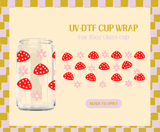 Mushroom Daisies UV-DTF Wrap