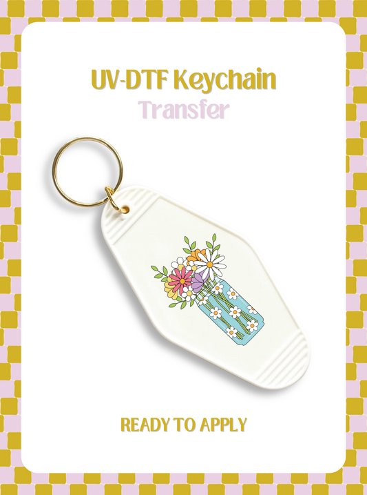 Coffee Vase UV-DTF Keychain