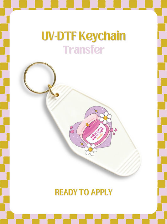 Velita para que te valla bien UV-DTF Keychain