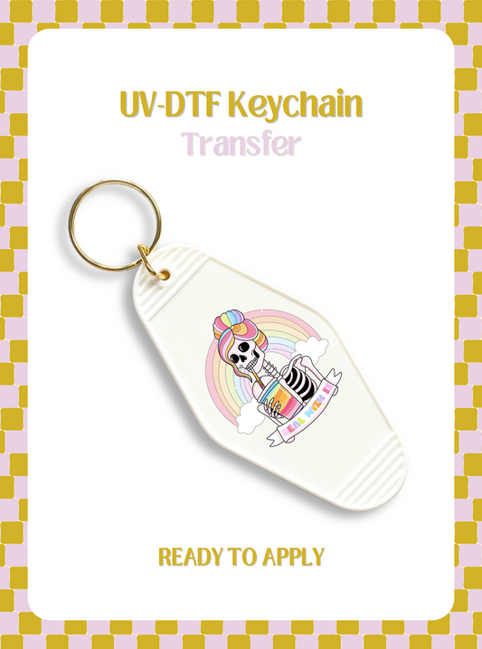 Deal with it UV-DTF Keychain