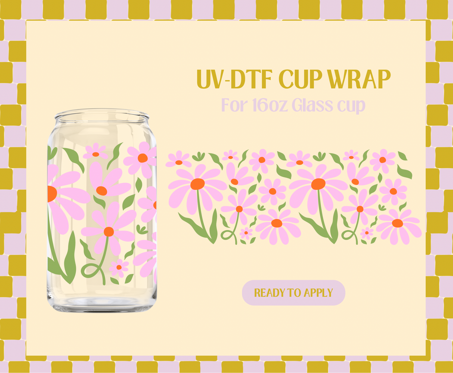 Funky Flowers UV-DTF Wrap