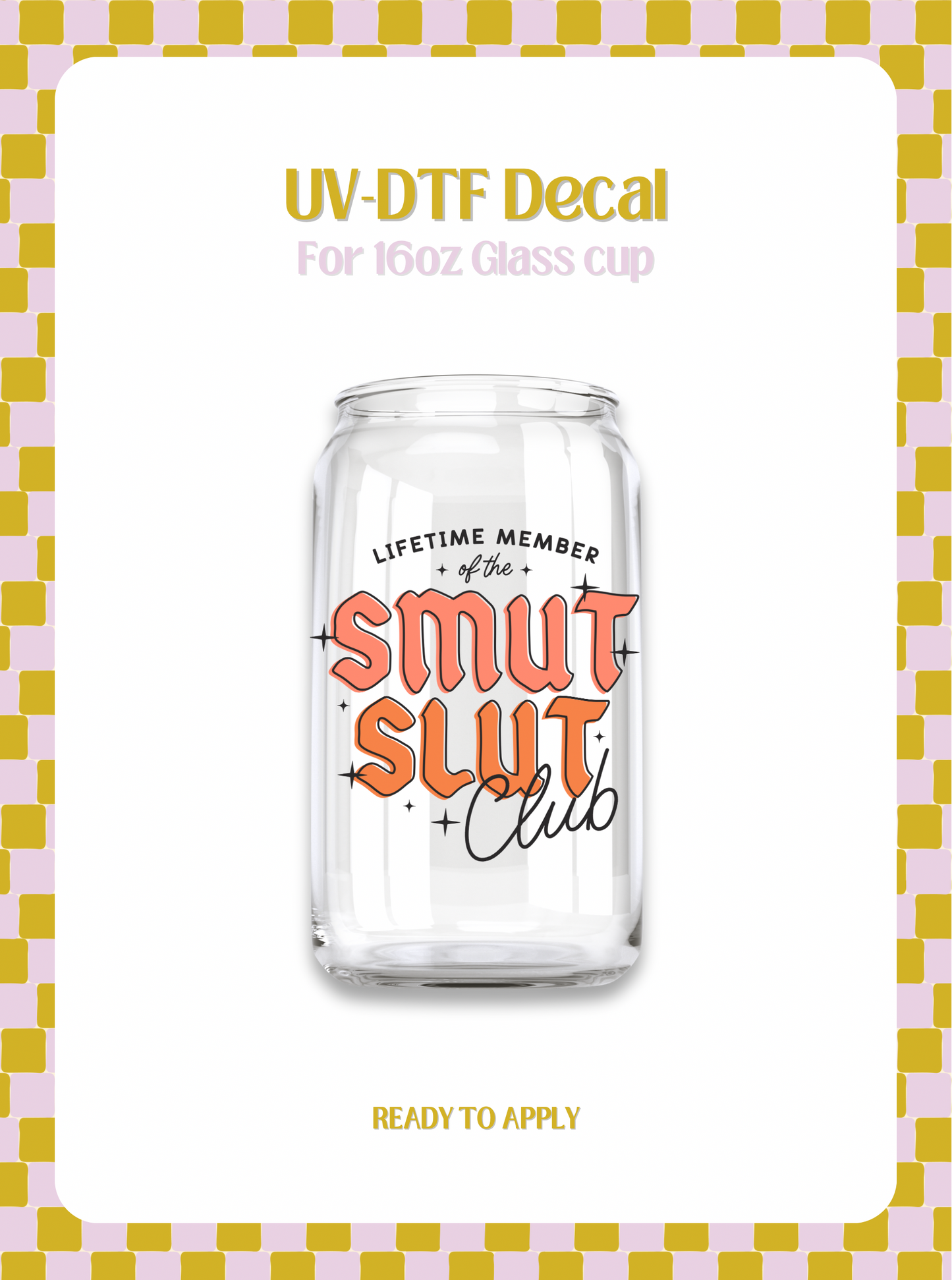 Smut Slut Club UV-DTF Decal