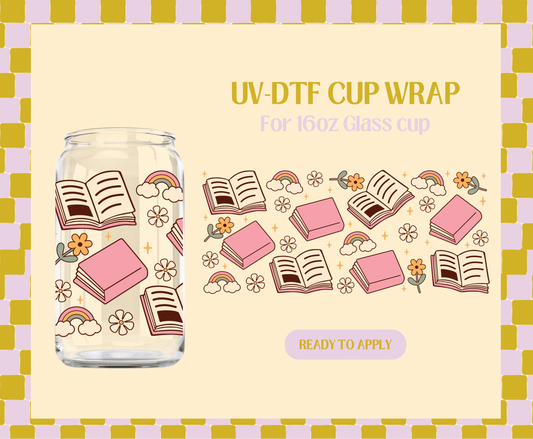 Floral Books UV-DTF Wrap