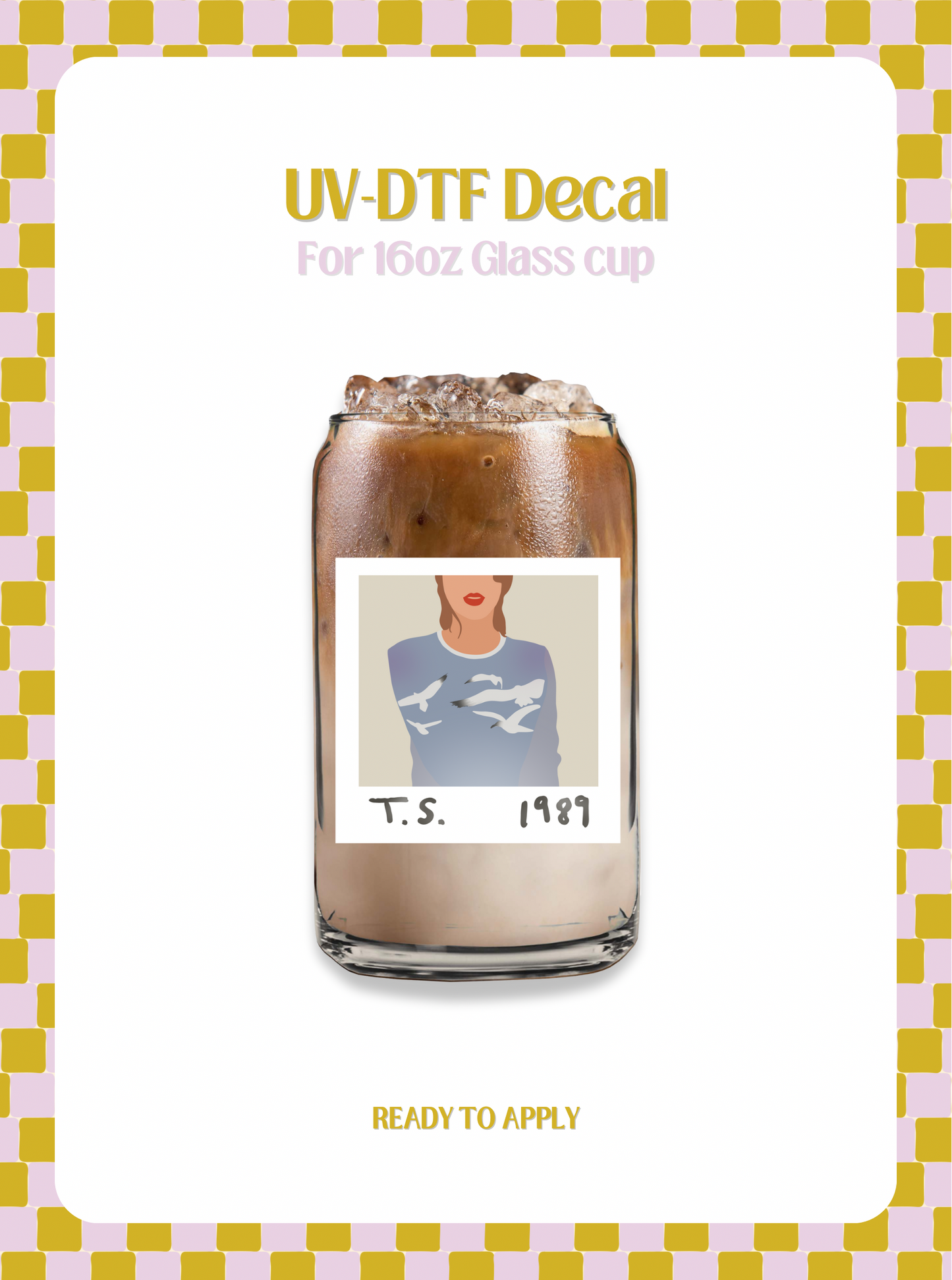 TS 1989 Polaroid UV-DTF Decal