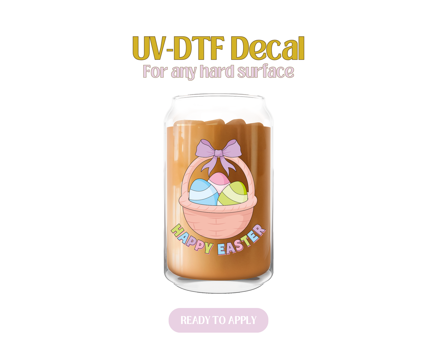 Happy Easter Basket UV-DTF Decal