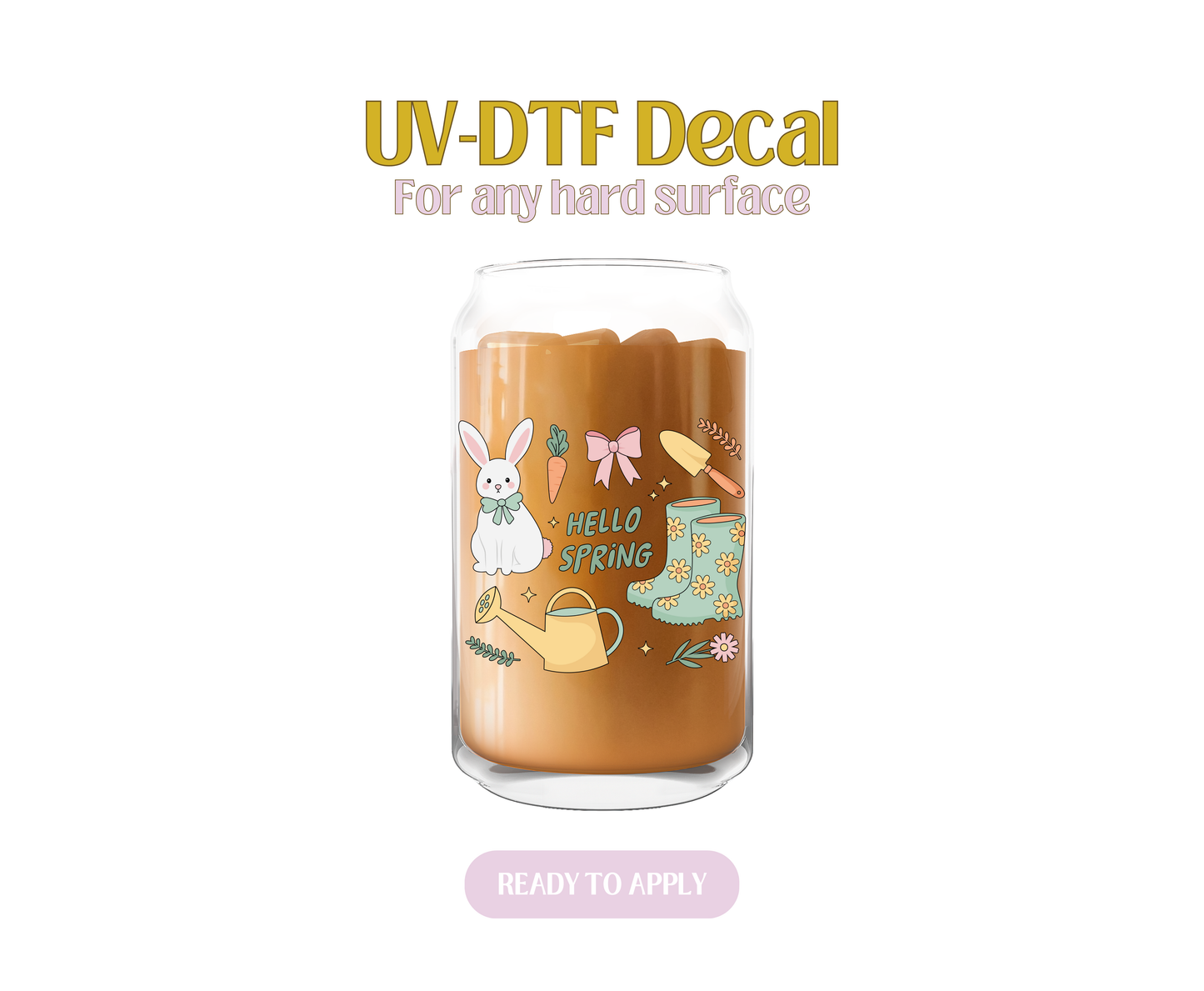 Hello Spring UV-DTF Decal