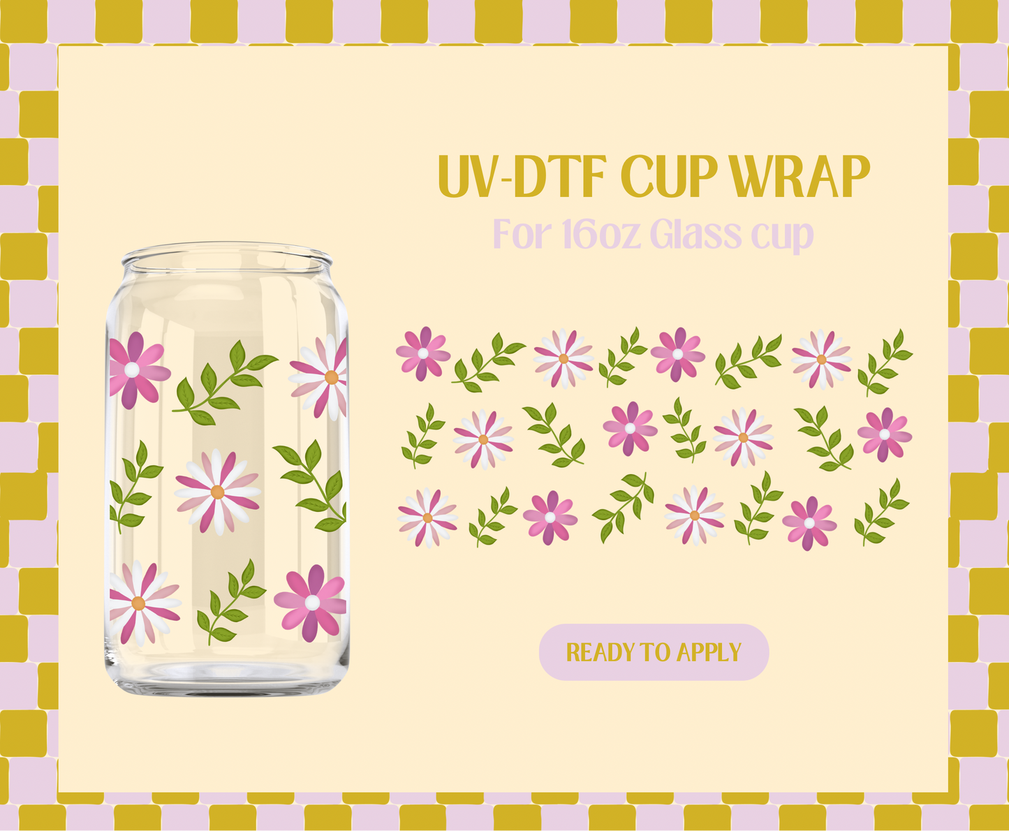 Garden Floral UV-DTF Wrap