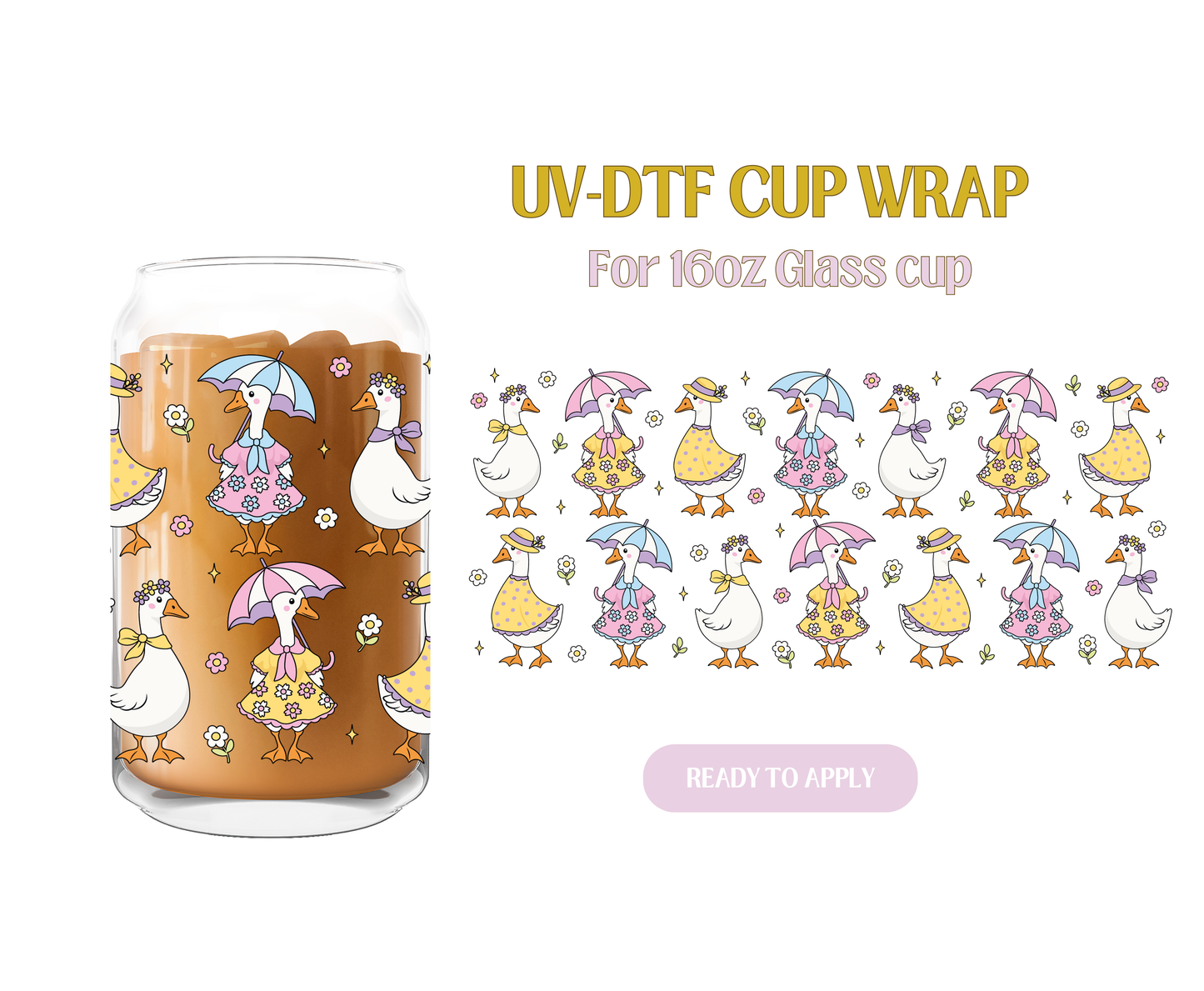 Adorbs Silly Cutie Goose UV-DTF Wrap