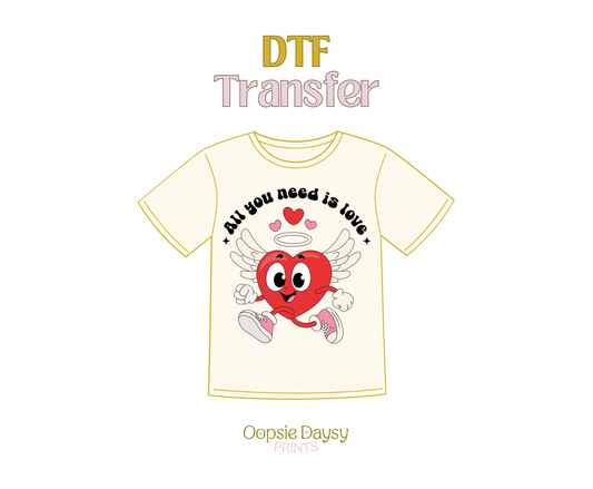 All You Need is Love Doodle  DTF Transfer