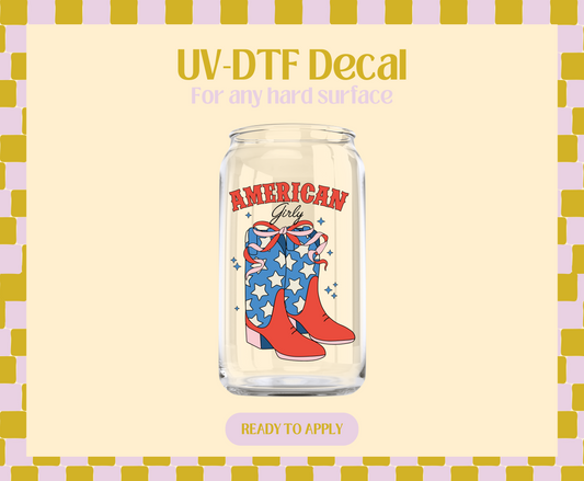 American Girly UV-DTF Decal